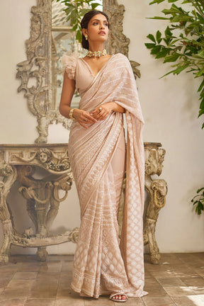 Amazon.com: ETHNIC EMPORIUM Bridal Peach Indian Woman's Sari Sequin & Pearl Saree  Blouse wedding Sari 8525 : Clothing, Shoes & Jewelry